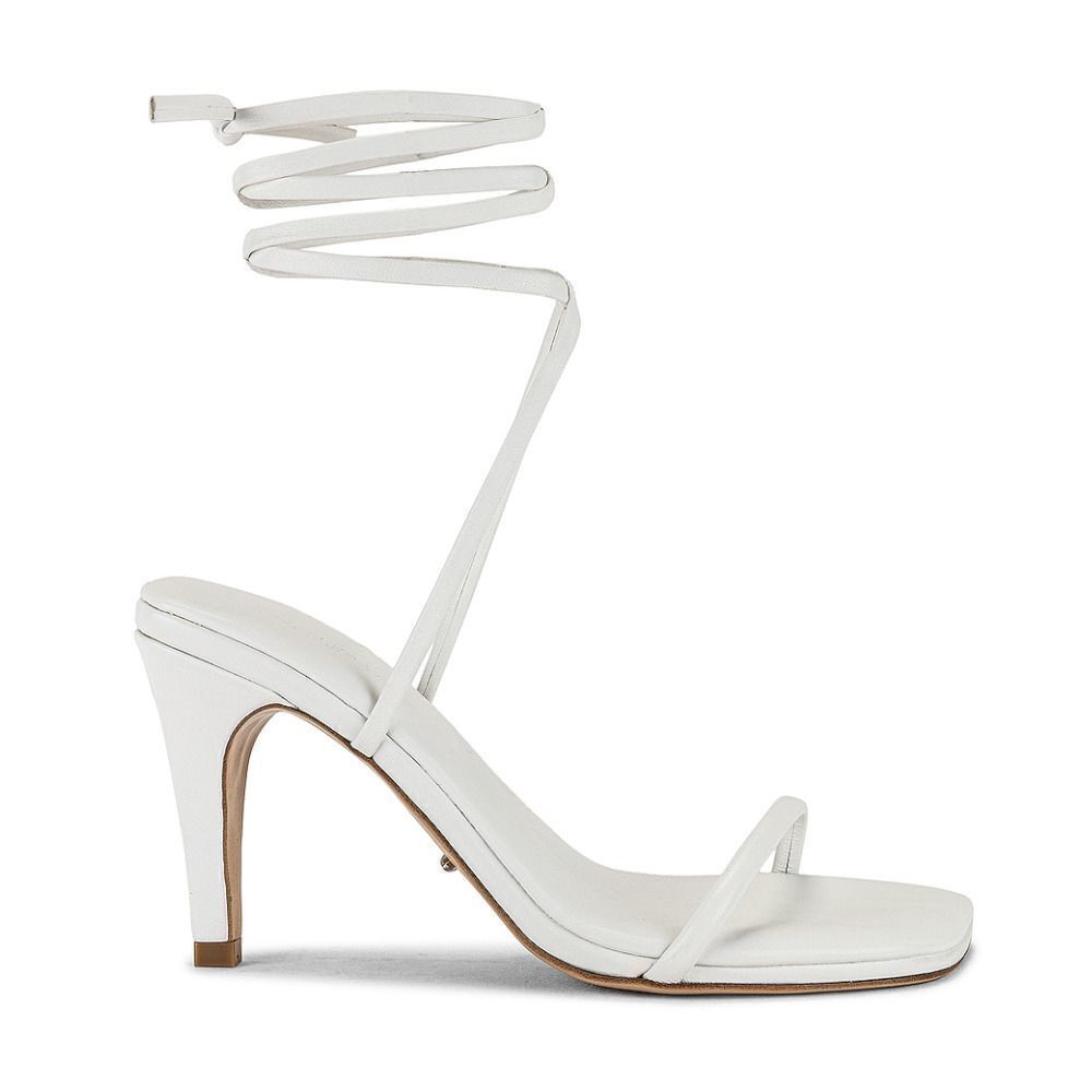 Tony Bianco Jenna Ankle Strap Heels in White Sheep Nappa SZ 7